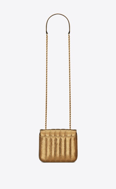 VICKY SMALL aus Metallic-Leder mit Steppnähten